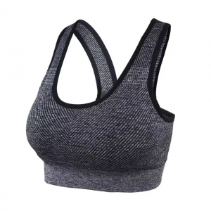 Grey with black stripes Bra