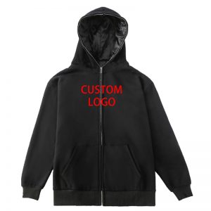 Black Zipper Hoodie