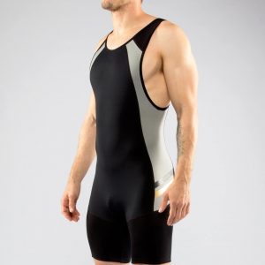 Black with Grey Printed Singlet